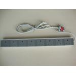 Flat Plug 8 Way European Power Strip With Long Cord / Surge Protector for sale