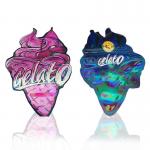 Ice Cream Shape Custom Die Cut Bags All Colors Support Printing With Zipper Top for sale