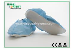 China Skid Resistant PP CPE Disposable Shoe Cover With NPVC Sole supplier