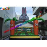 Outdoor Commercial Rabbit Inflatable Castles / Bouncing Castles With PVC Tarpaulin for sale