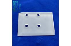 China Custom Glass Round Frosted Shaped Plate Laser Perforated Quartz Disk Quartz Plate supplier