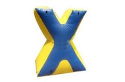 China Entermainment Usgae Weave String Structure Inflatable Paint Bunker Trampoline Combo supplier