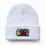 Character 60cm Fluorescent Knit Beanie Hats Custom Pattern
