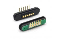 China DC12V Magnetic Pogo Pin Waterproof Right Angle Dip Spring Loaded Connector supplier