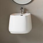 Hand Wash Ceramic Wall Hung Basin Modern Special Shaped for Bathroom for sale