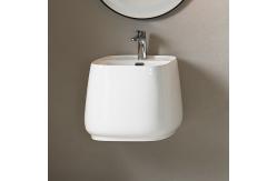 China Hand Wash Ceramic Wall Hung Basin Modern Special Shaped for Bathroom supplier