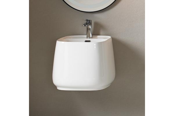 Hand Wash Ceramic Wall Hung Basin Modern Special Shaped for Bathroom