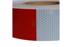 China Red White DOT Certificate Retro Reflective Tape For Traffic Vehicles Barrier supplier
