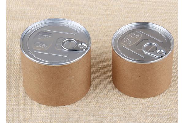 Kraft Paper Easy Open Paper Composite Cans OEM LOGO Paper Tube Packaging