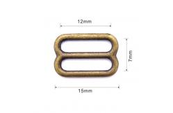 China Silver / DTM Bra Strap Adjuster , Metal Bra Strap Hooks Nickel Free supplier