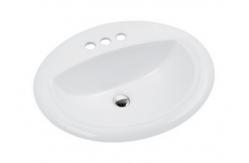 China Hotel Bathroom Ceramic Undermount Sink , Bowl Style Bathroom Sink With Faucet Holes supplier