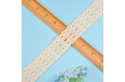 China Flower Cotton Eyelet Lace Trim Embroidery Lace Trim Fabric Machine Washable supplier