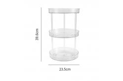 China 3 Tier Clear 360 Rotating Lazy Susan Tray Countertop Spice Display Rack supplier