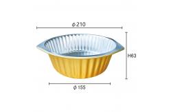 China Aluminum Foil Container for Versatile Preservation in Oval Gold Round Shape supplier