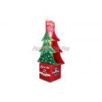 Light Duty Cardboard Floor Display Stands Stylish Christmas Tree Shaped for sale
