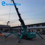Yellow / Red / Blue / Black Or Green Spider Crane With Steel And 1.2 Ton Lifting Capacity for sale