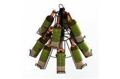 China 12 Bottles 2 Layers Beverage Display Rack For Promotion Wine Tree Stand supplier