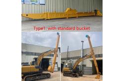 China Long Reach Project Excavator Telescopic Arm With Standard Bucket Clamshell Bucket supplier