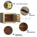Dual Alarm Electronic Lock Office Safe Box Anti-Theft H250mm