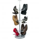 Carbon Steel Or SS 304 Home Wire Shelving White Boot Shoe Rack Vertical Storage 15 Shoes for sale