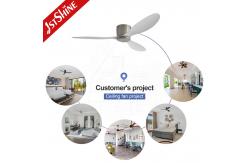 China Low Profile Flush Mount Fancy Plastic Blades Commercial App-Controlled LED Ceiling Fan supplier