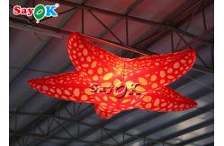 China Events Party Decorating Hanging 2m Red LED Inflatable Sea Star supplier