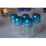 sex pill bottle with ring cap/ capsule shaped container Capsule Pills Shape Bottle With Metal Cap, Plastic Container for sale