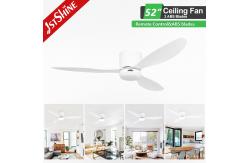 China White Energy Saving DC Motor Bedroom Low Profile Ceiling Fan With Light supplier