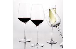 China Slant Industries 450ml Wine Glass , Unique Shaped Crystal Champagne Glasses supplier