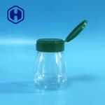 Small Salt Pepper Round PET Empty Plastic Spice Jar 100ml Flip Top Lids 6 Holes for sale