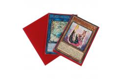 China Custom 62x89mm Red CPP YuGiOh Card Sleeves Orange Texture Trading Card Sleeves supplier
