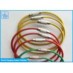 Colored Wire Rope Loop High Temperature Resistance , Exhibition Listing Coated Metal Rope Loop for sale