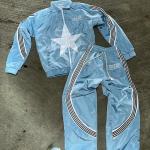 Silk Screen Printing Windbreaker Tracksuit Lightweight Training Joggers And Jacket Set