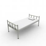 Easy Assemble Knock Down Waterproof Single Layer Gray Color Steel Bed for sale