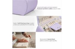 China Portable Leather Jewelry Boxes Custom Design OEM Logo With Two Stackable Layer supplier