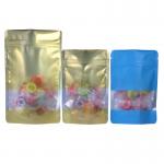 Custom Zipper Resealable Aluminum Foil Mylar Bag Plastic Packaging Bag With Window for sale