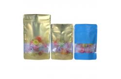 China Custom Zipper Resealable Aluminum Foil Mylar Bag Plastic Packaging Bag With Window supplier