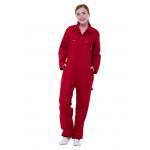 Comfortable Red Heavy Duty Overalls Tear Resistance With Elasticated Waist Back