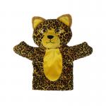 Novelty Tiger Leopard Plush Animal Puppet Plush Toys Soft Hand Puppets for sale