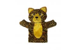 China Novelty Tiger Leopard Plush Animal Puppet Plush Toys Soft Hand Puppets supplier