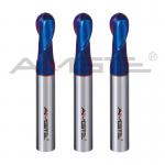 0.2μm Nano Blue Coat End Mill 2 Flutes Ball Nose End Mill HRC45 For Hardened Steel for sale