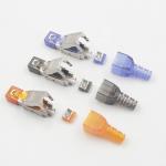 Gold Plating RJ45 Keystone Jack Toolless Modular Connector Plug PC Material