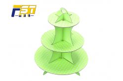 China Retail Disposable Cardboard Cake Display Three Tiers 33.2cm Stable Structure supplier