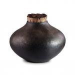 0.35*0.24*0.39in Tapered Natural Cork Lids Vase Ceramic Jar BSCI for sale