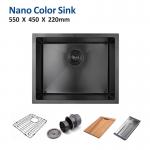 21 5/8 550mm 1 Bowl Brushed Stainless Steel Undermount Kitchen Sink 55x45 for sale