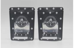 China Stand Up Mylar weed Bags Zipper Weed Packaging Pouch With Clear Window supplier