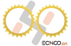 China Strong Pressure Resistant BD2G Rear Wheel Sprocket / Yellow Chain Sprocket Set supplier