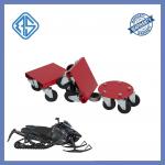 Red Big Wheel Snowmobile Dolly Painted Steel Ski Dolly Set 8 Inch 1500LBS for sale