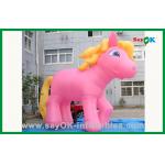 Custom Pink Horse With Yellow Tail Inflatable Cartoon Characters Cartoon Characters For Birthday Parties for sale