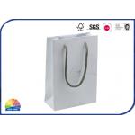 White Paper Gift Bag Custom Logo Birthday Gift Packaging Small Size with Tight Handles for sale
